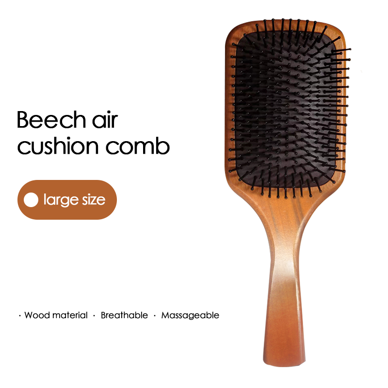 High Quality Sandalwood Airbag Wooden Massage Cushion Comb Home Detangling Hair Brush for Women X250928