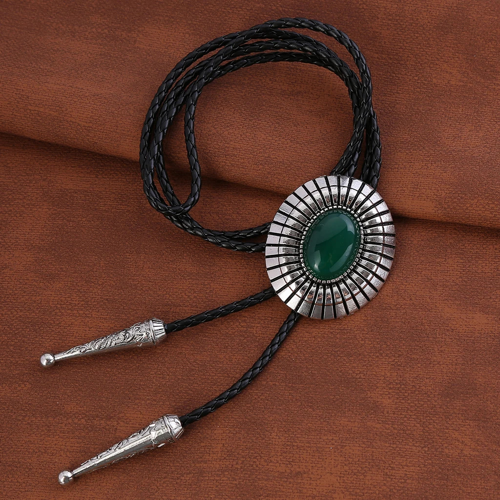 fashion pop Sun black agate Big Bolo Tie 250430