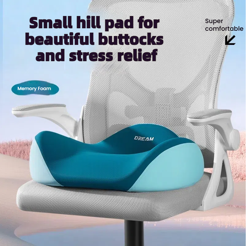 Ultra-Comfort Memory Foam Seat Cushion for Home/Office/Car - Ergonomic ass Pain Relief, Breathable & Washable Cover, Portable