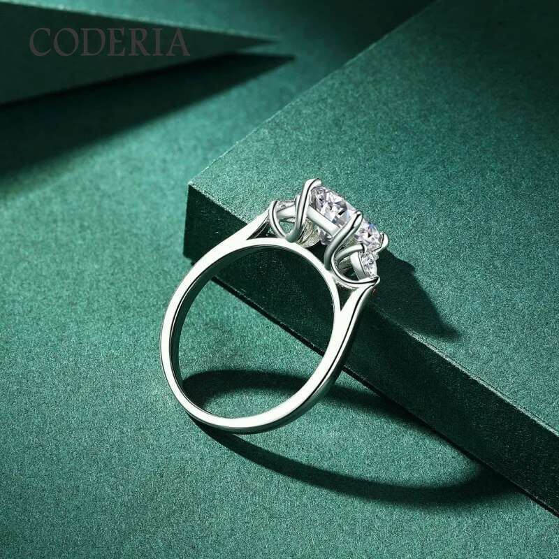 Fat Square Cut 2.5CT 8*8mm Moissanite Wedding Rings for Women 925 Sterling Silver Diamond Ring Engagement Band Jewelry