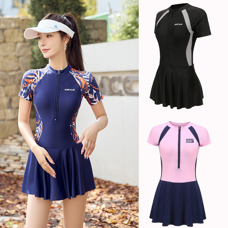 Swimwear for women 2025 new item, covering flesh slimming, sexy jumpsuit style, plus size, conservative and high-end, hot spring swimsuit