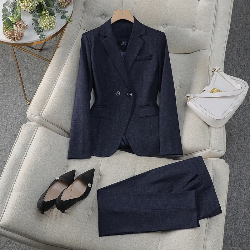 Deep purple sportswear womens set long sleeved jacket casual office business or ceremonial 250530