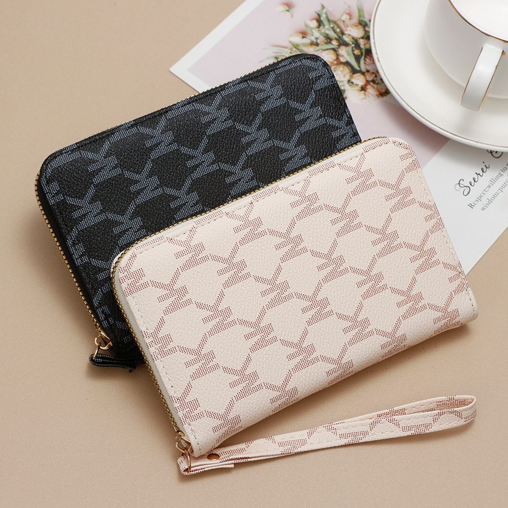 Designer Wallet New Printed Single Pull Women S Business Commuter Large Capacity Zipper Wallet Artistic Handbag Luxury Wallet Key Pouch