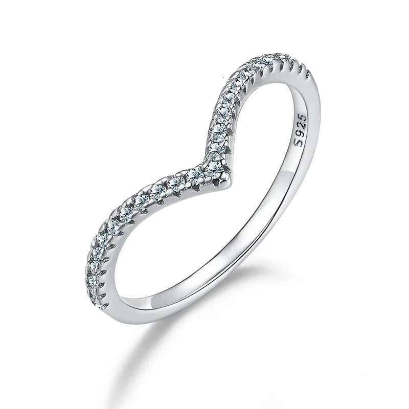 knb brilliant vshaped certified moissanite pure diamond rings for women gift real 925 sterling silver best quality fine jewelry