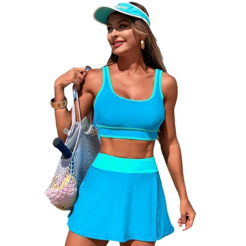 Quick drying bikini hot spring women's beach sports skirt split Huludao swimsuit wholesale 2025 new casual versatile fashion clothing