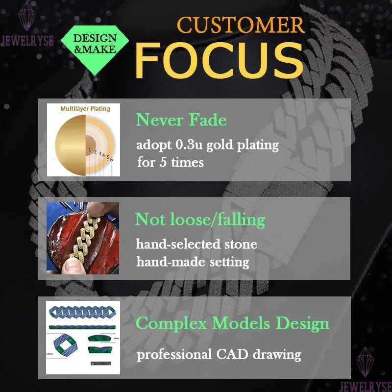 necklace moissanite chain Pendant Full Ice Cuban Chain 2rows 925 Solid Silver Moissanite Cuban Link Chain Mans Hip Hop