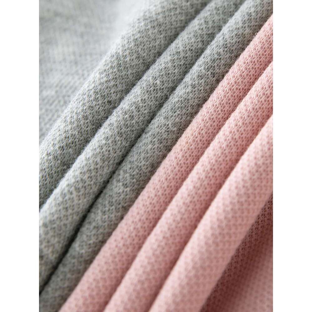 DUSHU Women Spring Tops Female Slim Elasticity Pink Knitwear Casual Grey Long Sleeve T-Shirts 25Ds81124