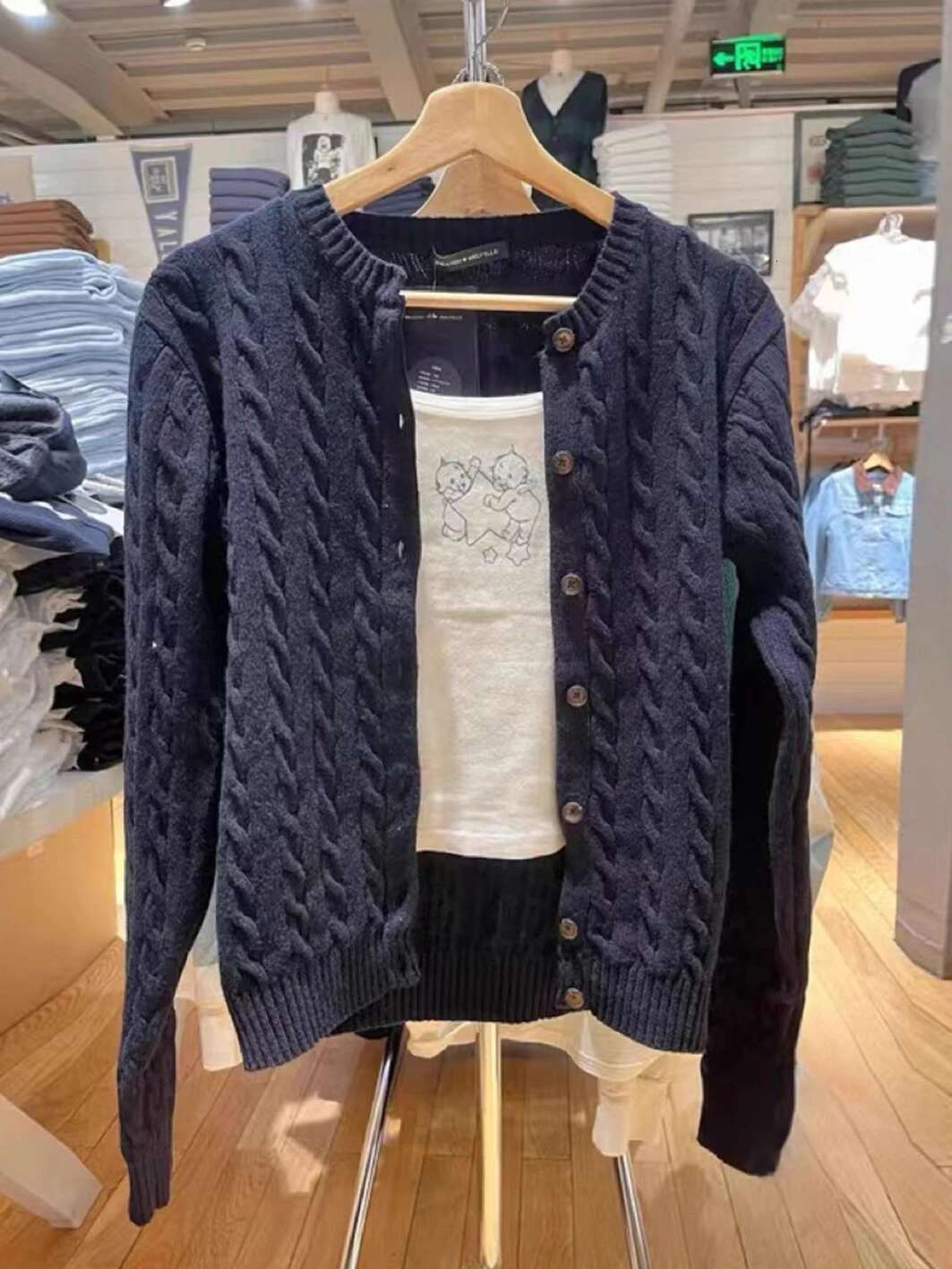 Twisted Flower Chic Cardigan Sweater Woman Round Neck Long Sleeve Single Breasted Cotton Outerwear Autumn Casual Loose Sweaters fashion clothing women