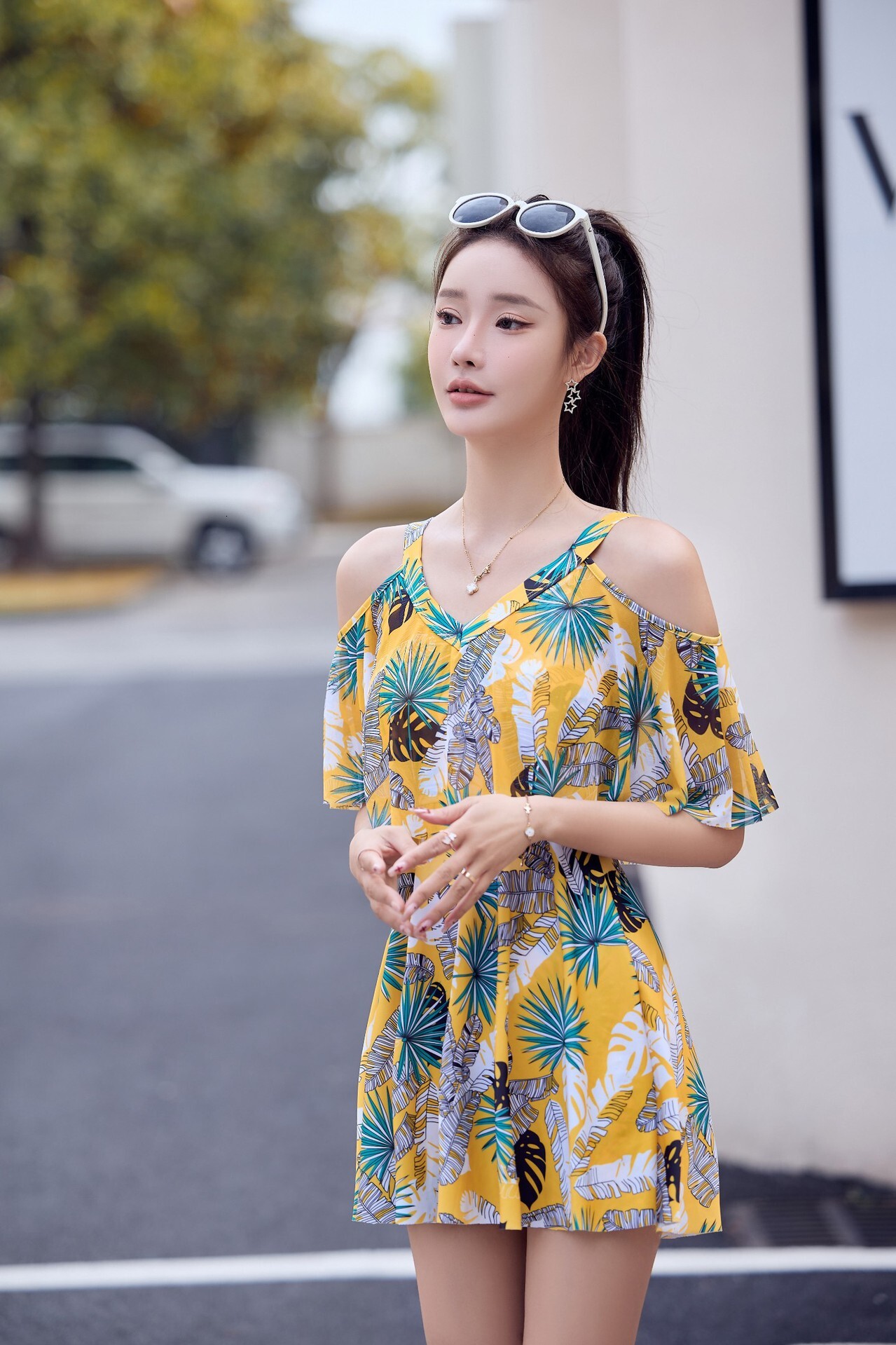 New one-piece Instagram style pure desire for women, high-end feeling, women's hot spring specific swimming suit, skirt swimsuit