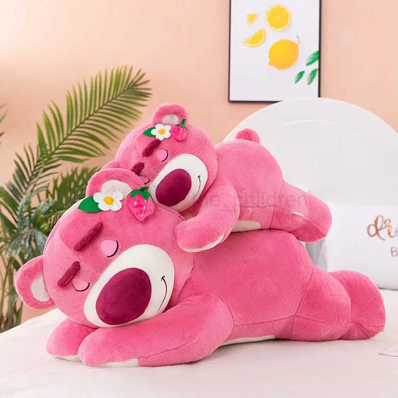 Disney Cute Party Strawberry Bear Plush Toy Cartoon Animation Stuffed Plush Doll Valentines Day Gift for Girlfriend Birthday W250430