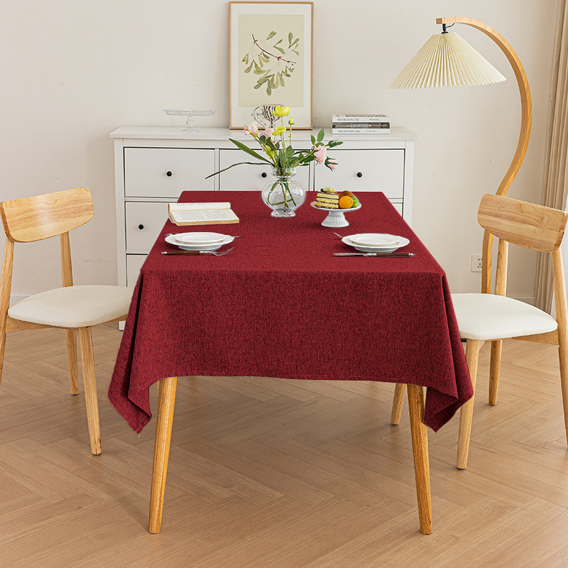 T0438 waterproof, dustproof, anti-static rectangular washable table cloth universal for all seasons bamboo hemp household coffee table cover cloth