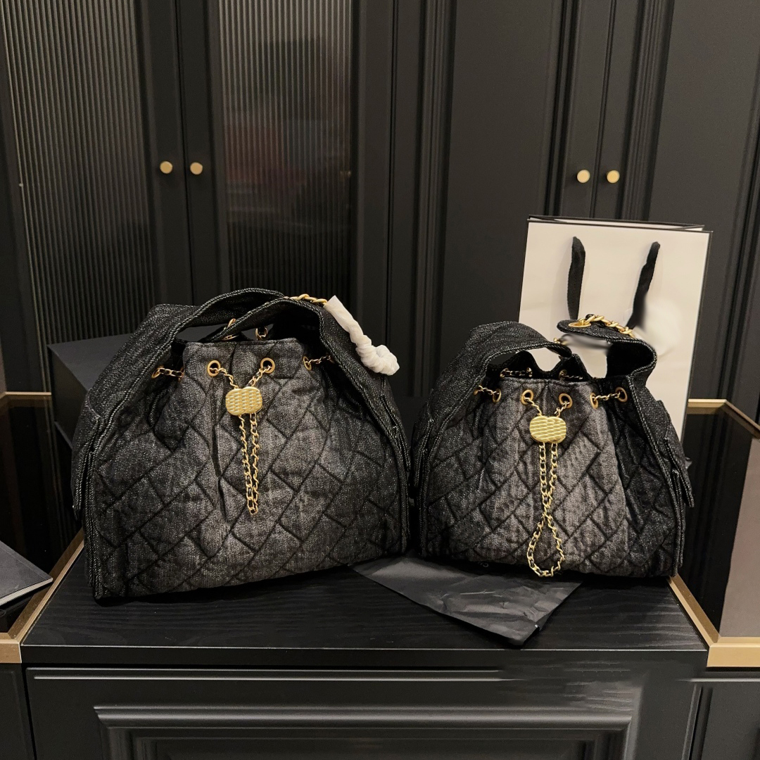 Evening Bags Shoulder Bags sizes top quality Vintage Denim designer bags Shoulder Handbag Women Large Capacity hobo bags Drawstring buckets chain tote bags