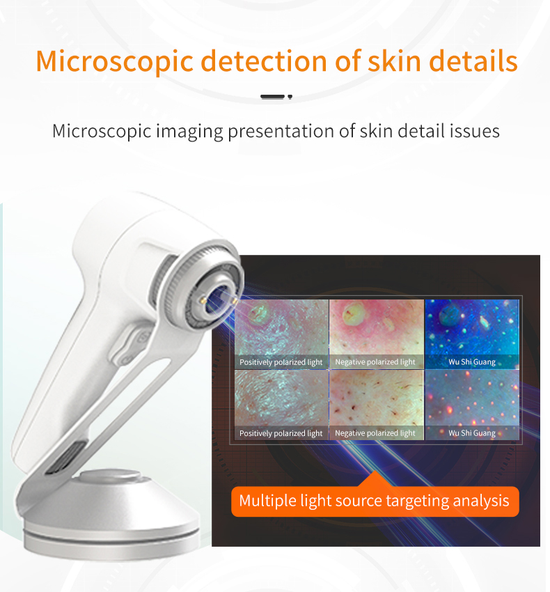 Hot sales Wood Lamp Skin Analyzer Machine Facial Diagnostic Instrument Facial Moisture Test Facial Analysis 3d Skin Analysis Machine
