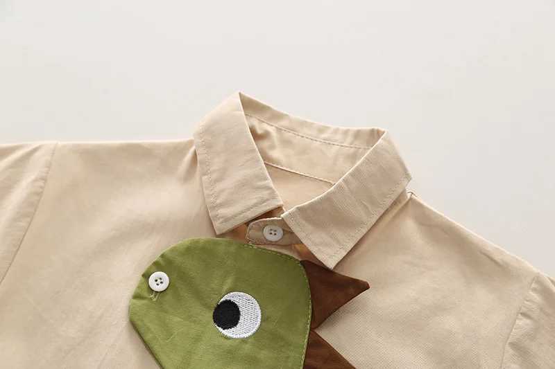New Kids Clothes Cartoon Dinosaur Shirt Shorts 2Pcs/Set Summer Fashion Baby Boys Girl Clothing Children Cotton Casual Tracksuits R250430