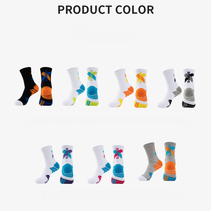 Practical professional basketball socks, children's towel bottom, breathable sports elite, mid tube, high, long tube training