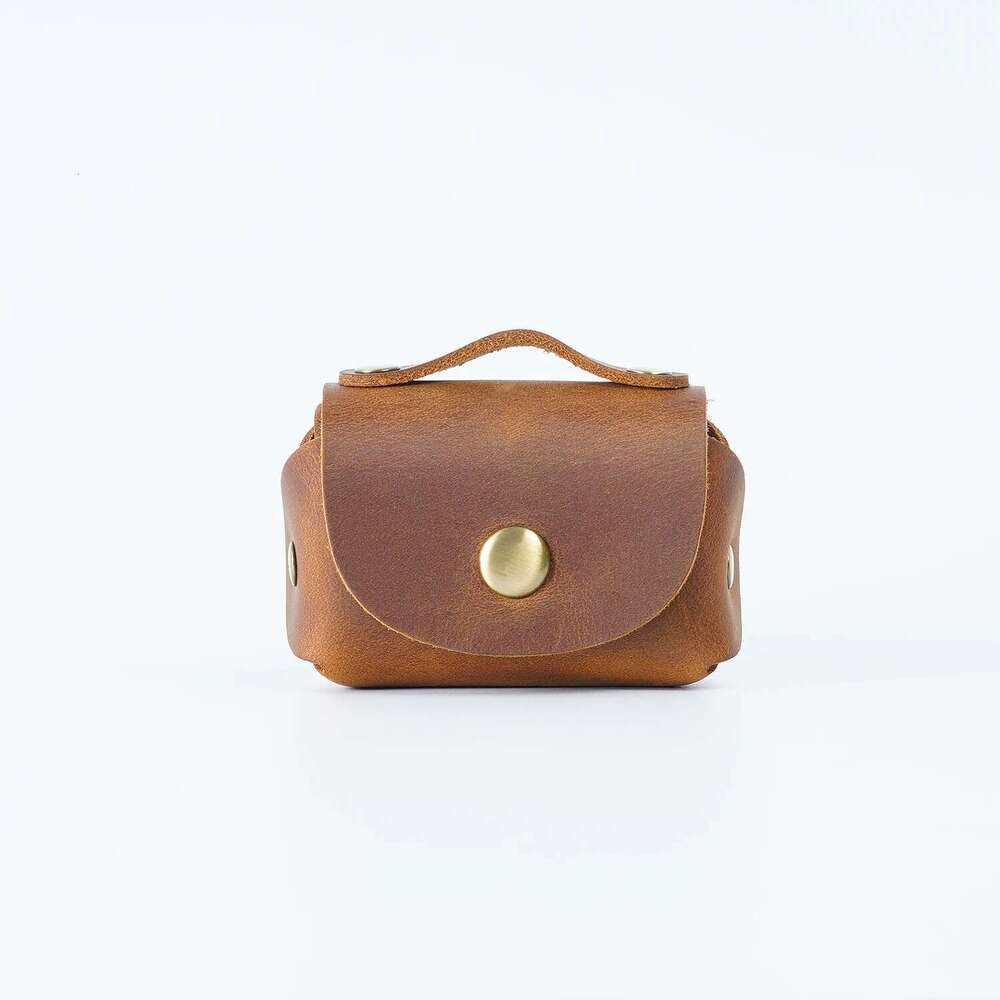 Portable Small Coin Purse Genuine Leather Storage Bag Vintage And Exquisite Key Wallet For Women & Men