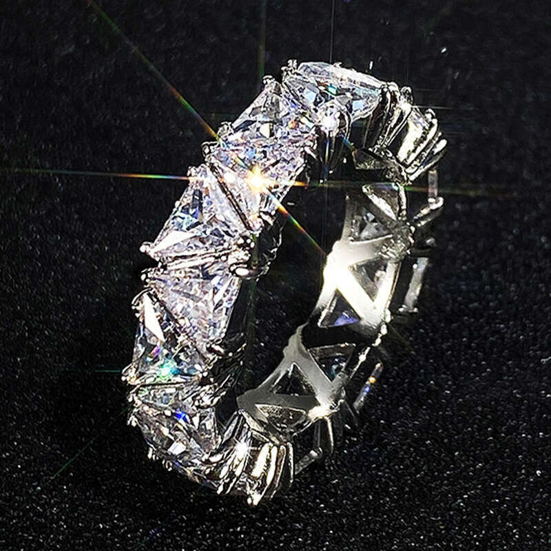 6mm designer ring for Women fashion white Zircon Ring Women Wedding Jewelry