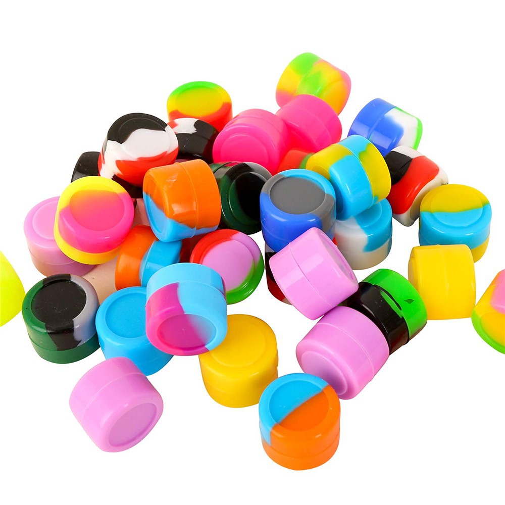 2ML Non-Stick Jars Silicone Container Silicone Box Cigarette Paste Box Dab Wax Oil Container Storage
