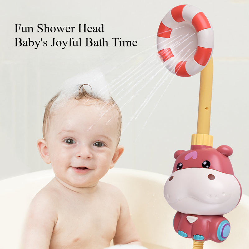 Baby Bath Cartoon Electric Shower Head Infant Bath Water Play BathTub Sprinkler Toys Soothing Baby Emotion Spray Water Gifts