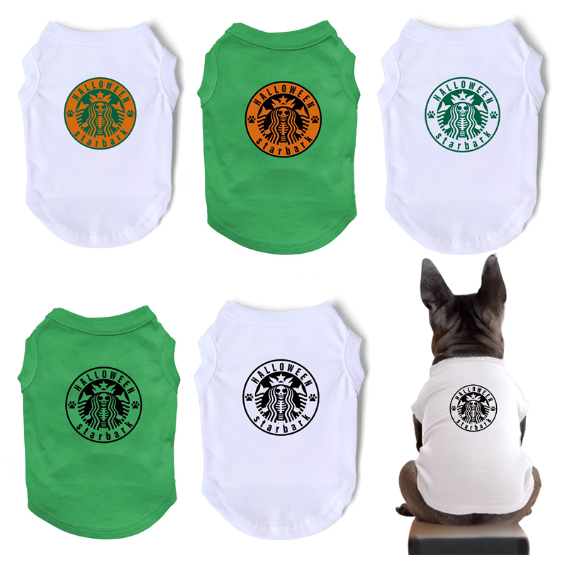 Dog Shirts Soft Stretchy Cotton Summer Pet Dog T Shirts for Small Dogs Cats Imitating Design Printed Puppy Vest Clothes Breathable Doggy Tank Top Outf