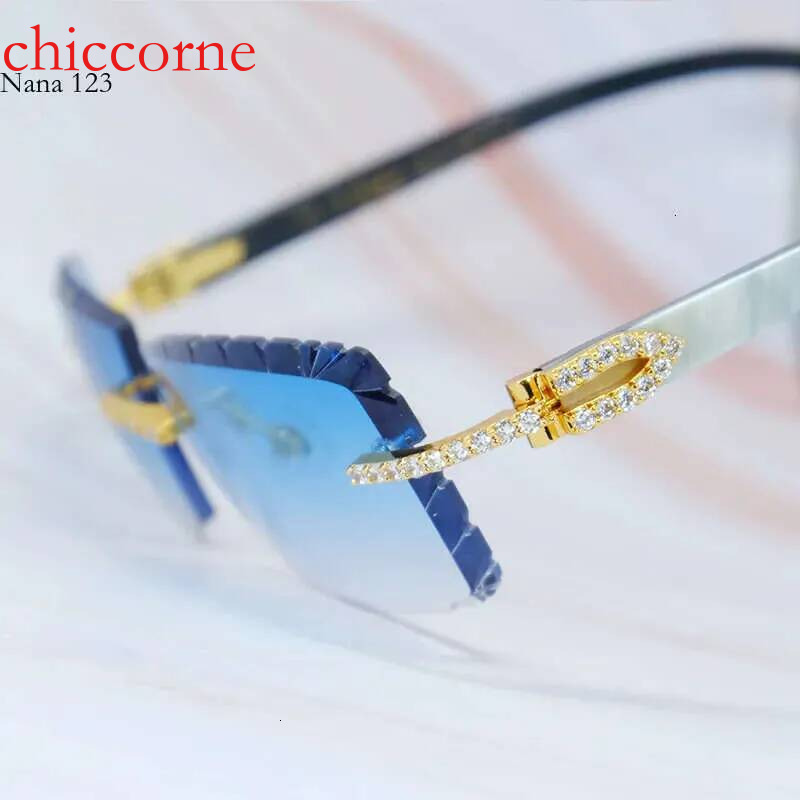 Moissanite Genuine Marble Buffalo Sunglasses Dia Cut Natural Horn Desinger Sun Glasses Carter Mens Decoration 012 Shades Eyewear