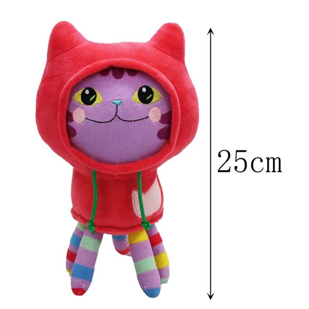 New Gabbys doll house Plush Toy Mercat Cartoon Stuffed Animals Smiling Cat Car Cat Hug Gaby Girl Birthday Gift K251104