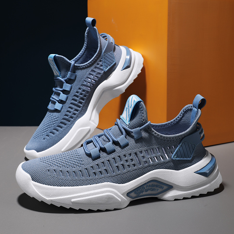 One Step Lazy Flyknit Breathable Casual Men S Trendy Low Top Sneakers Running Shoes Ddmysaturn