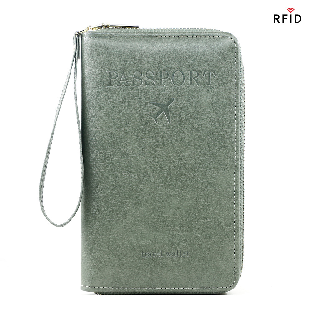 designer wallet RFID Long Clip Flight Ticket Storage Document Bag Multifunctional Travel Zipper Hand Held Passport Bag luxury wallet key pouch