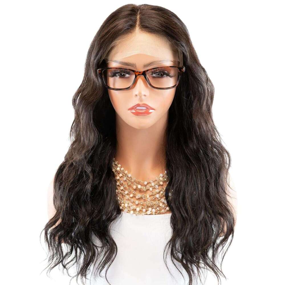 Agape 13x5 Body Wave HD Lace Front Wig 100% Human Hair for Women, 180% Density, Pre-Plucked with Baby Hair, Glueless Transparent Swiss Lace, No Synthe