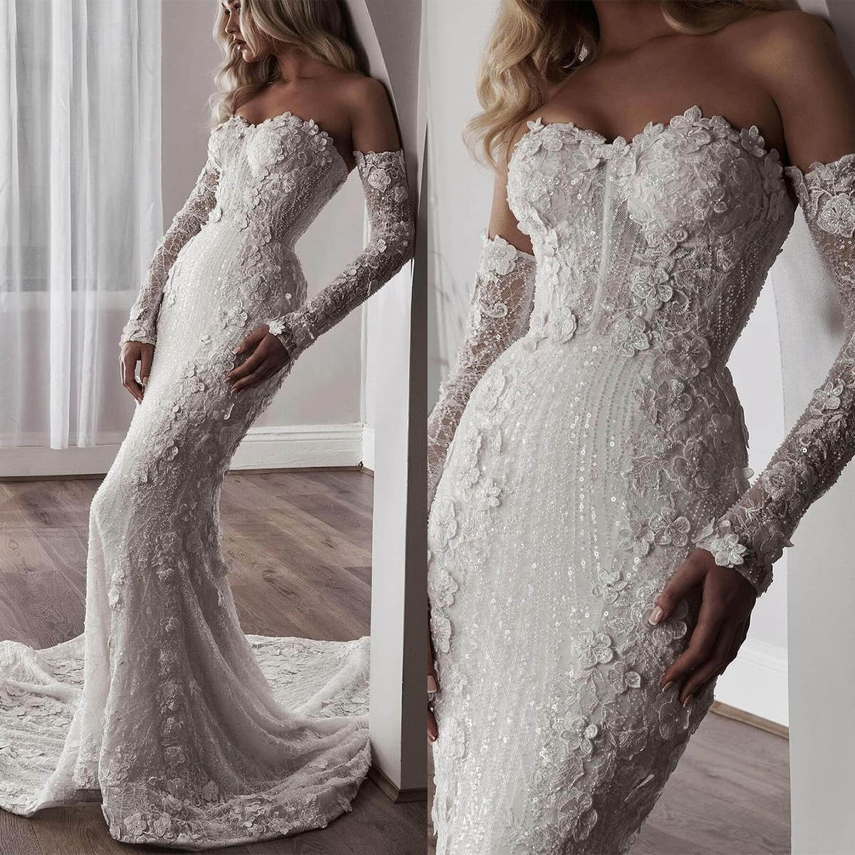 Luxury Summer Mermaid Wedding Dresses With Appliques Strapless Backless Party Plus Size For Special Occasion Custom Made vestido de novia