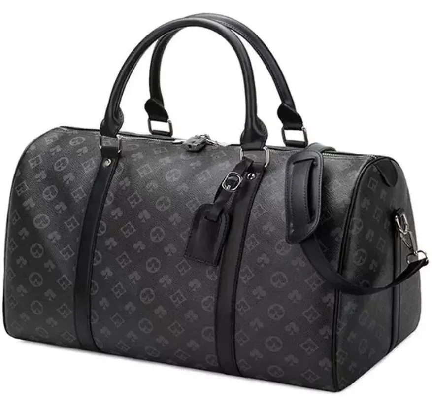 Top Quality New Duffle Women Hand Luggage Travel Bags Men Pu Leather Handbags Large Totes Purse Crossbody Bag 55Cm AA8 Y260225