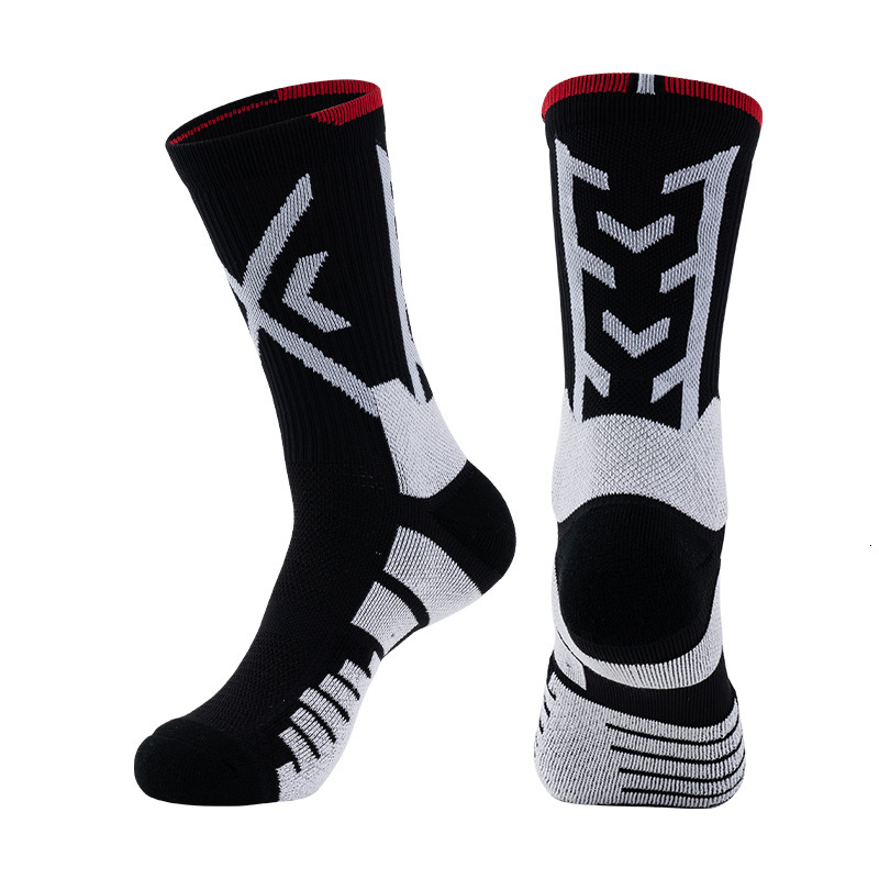 Basketball socks for men, mid length, summer high top socks, marathon, professional running, elite, towel bottom, American style, breathable