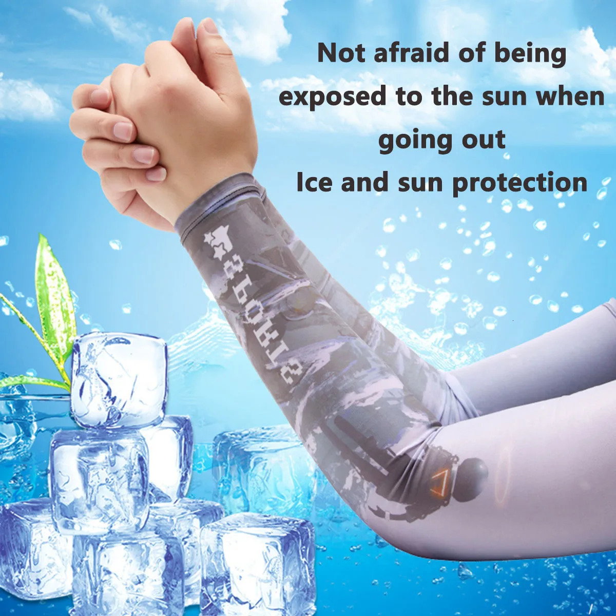Summer Sun Protection And UV Protection Sleeves For Outdoor Cycling Mens Sprint Wipes Dust-proof Ice Silk Sleeves 250430