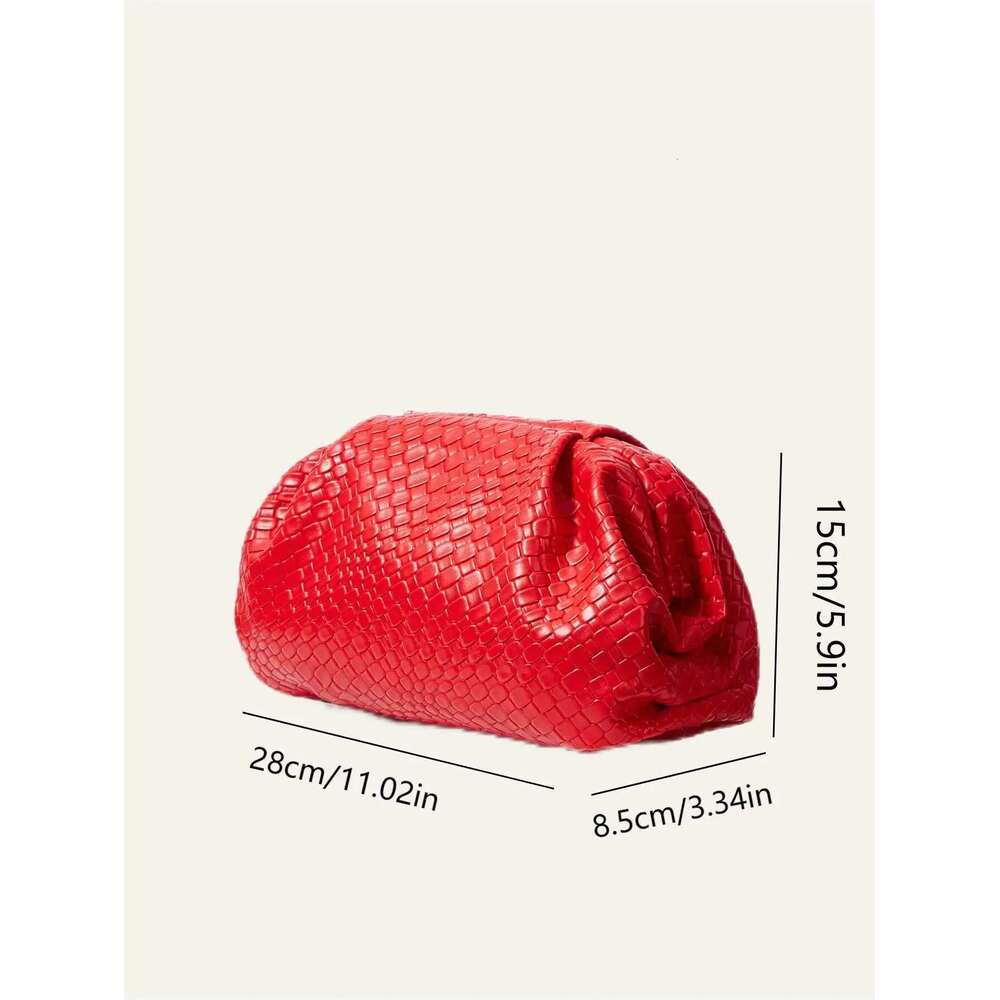 High End Retro Fashion Emed Woven Handbag, Lightweight Large Capacity, Suitable For Dates, Weddings, And Banquets