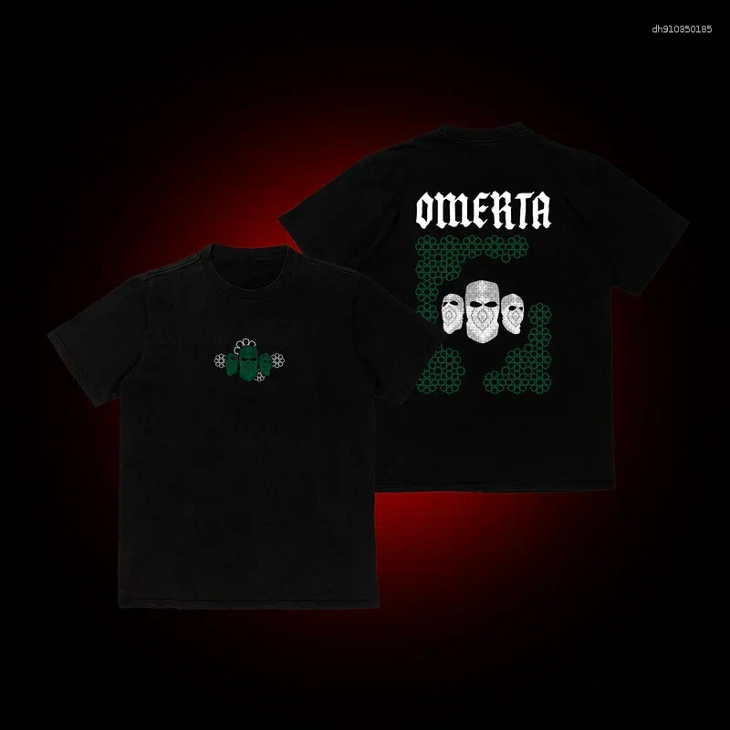 Mens T Shirts Omerta 47 Boxing Fan Print Loose Crew Neck T-shirt Can Be Paired With A Sporty Fashion For Both Men And Women