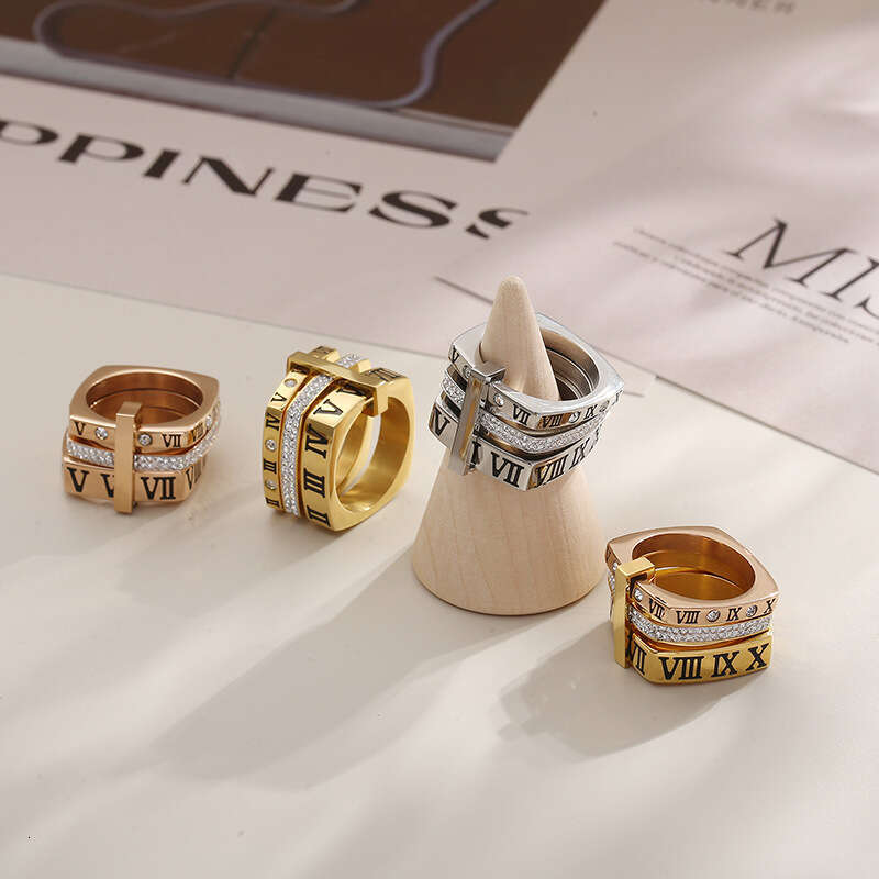High Quality Designer for Woman Ring Zirconia Engagement Titanium Steel Love Wedding Rings Sier Gold Fashion jewelry Gifts nice
