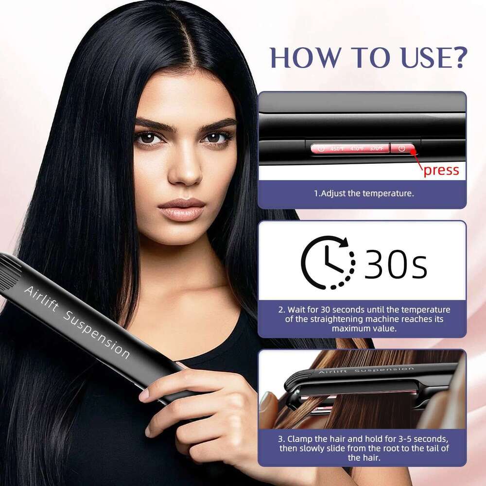Straighteners Air Suspended for Care and Professional Insulation Ceramic Plates Salon Hair Styling Tools free shipping