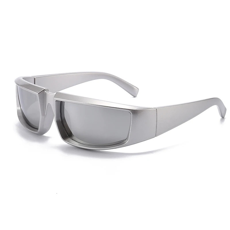 Y2K Sports Punk Sunglasses Women Men Square Goggle Sun Glasses Colorful Mirror Fashion Eyewear 251125