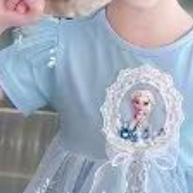 DISNEY Elsa Princess Dress kids designer clothes Girls Short Sleeve Icy Blue Dress Baby Fancy Party Dress Children's Tulle Dress