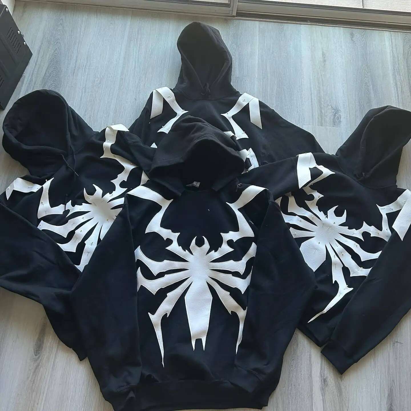 Haruku Spider Print hoodies graphic y2k top oversized zip up hoodie Couples American streetwear goth men clothes fashion clothing women