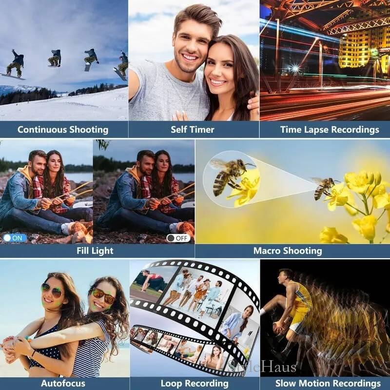 4K Digital Camera for Photography Vlogging 18X Zoom 64MP 3 Flip Screen WiFi Selfie SLR DSLR