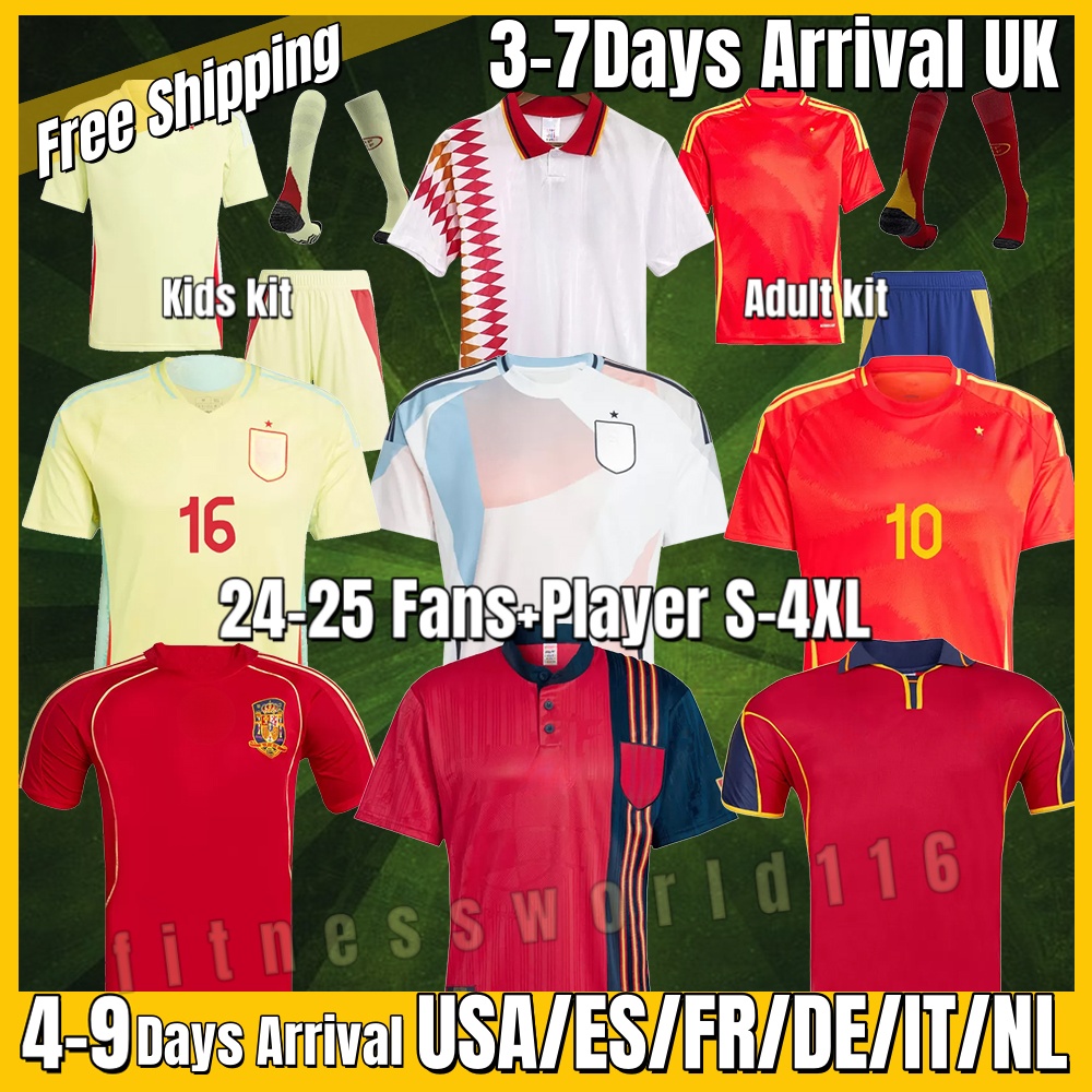 World Cup 2024 25 26 Spain National team soccer jerseys LAMINE YAMAL PEDRI 2025 2026 fans Player football Espana MORATA MORATA FERRAN CARVAL Player kits FERRAN S-4XL