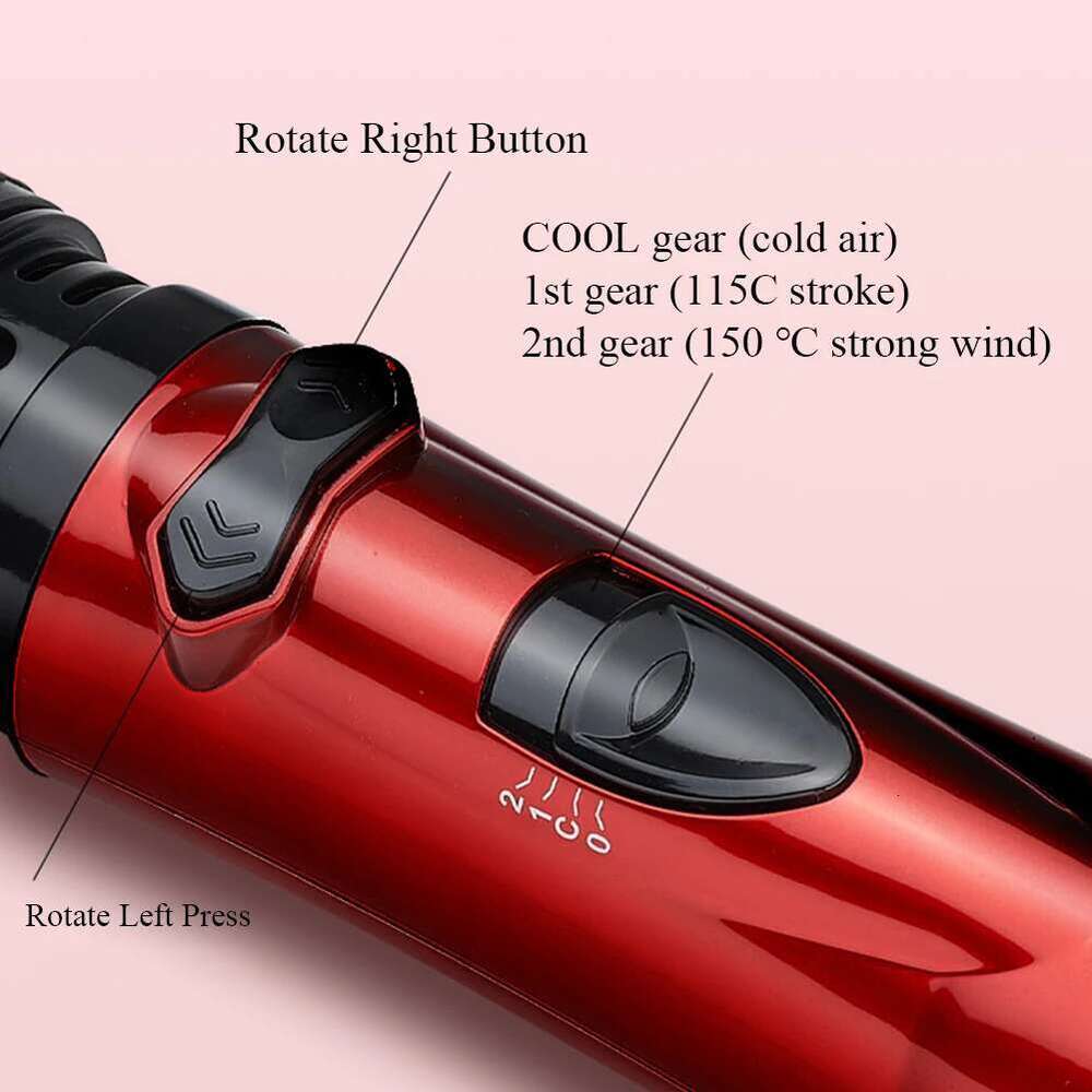 3 in 1 Rotating Electric Straightener Curler Hair Dryer Brush Hot Air Comb Negative Ion Hair-Air Brushes EU/US
