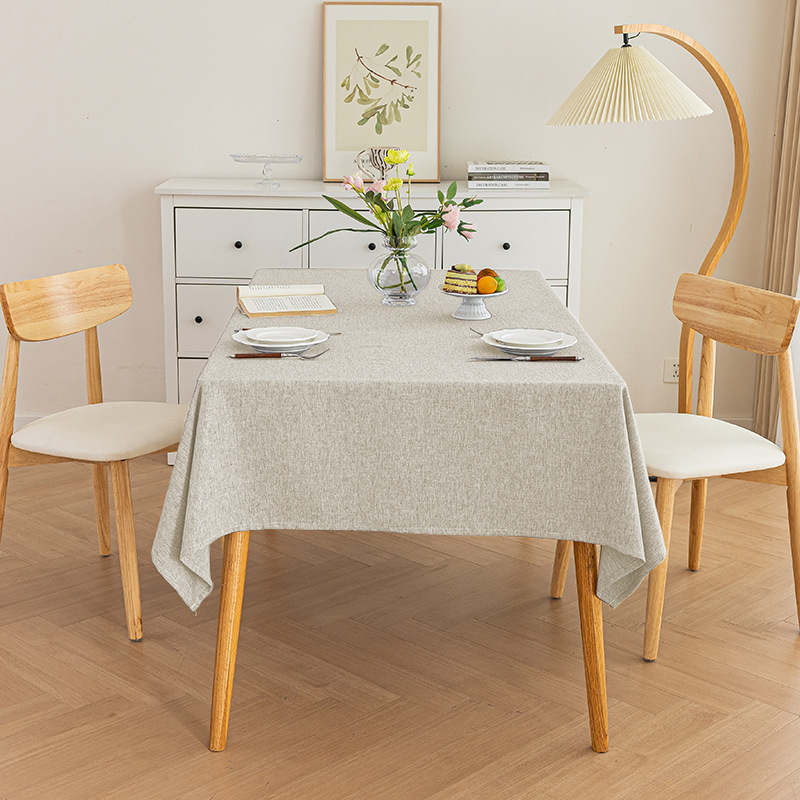 T0438 waterproof, dustproof, anti-static rectangular washable table cloth universal for all seasons bamboo hemp household coffee table cover cloth