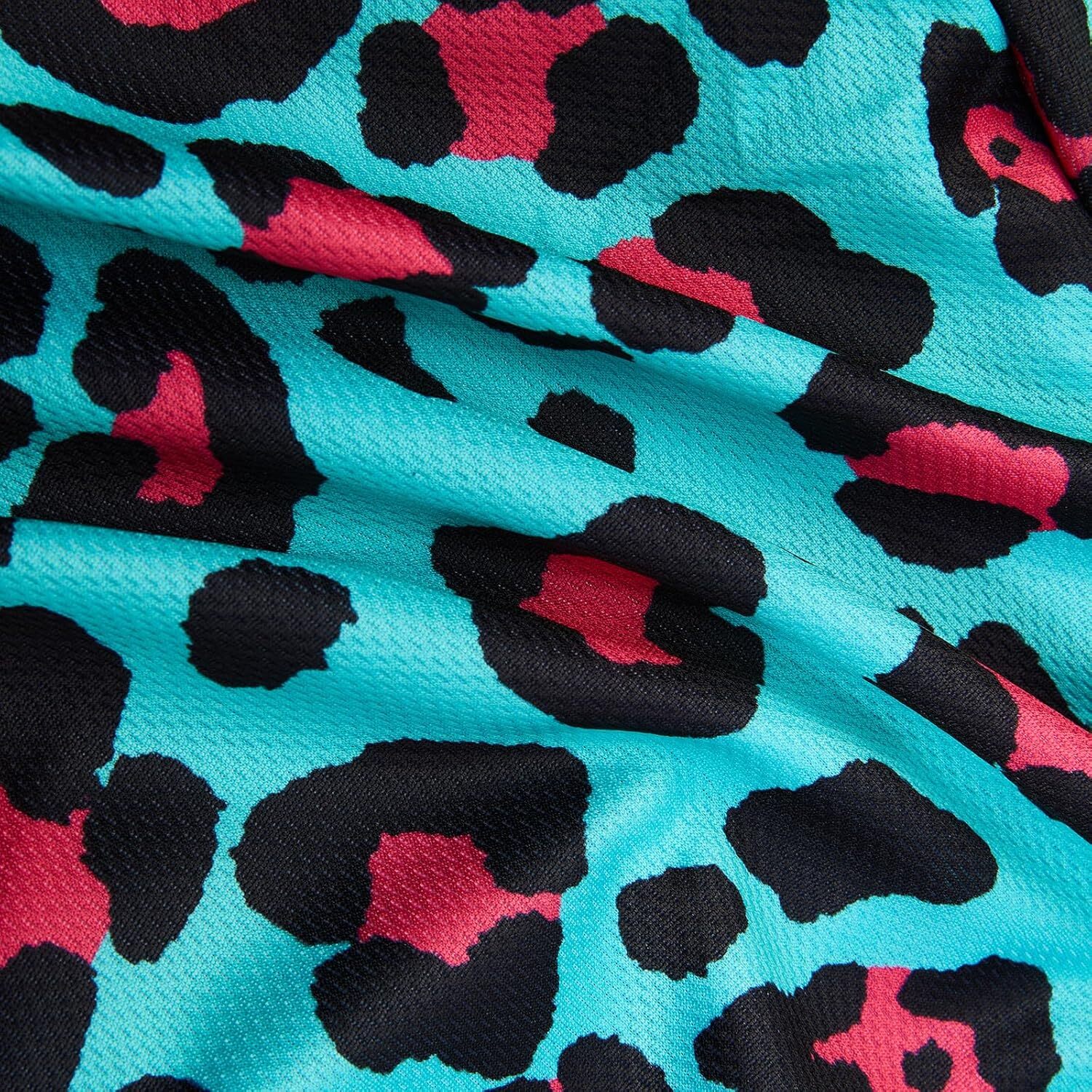 Fashion Leopard Print Swim Trunks Colorful Animal Printing Quick Dry Breathable Gym Sports Shorts for Mens