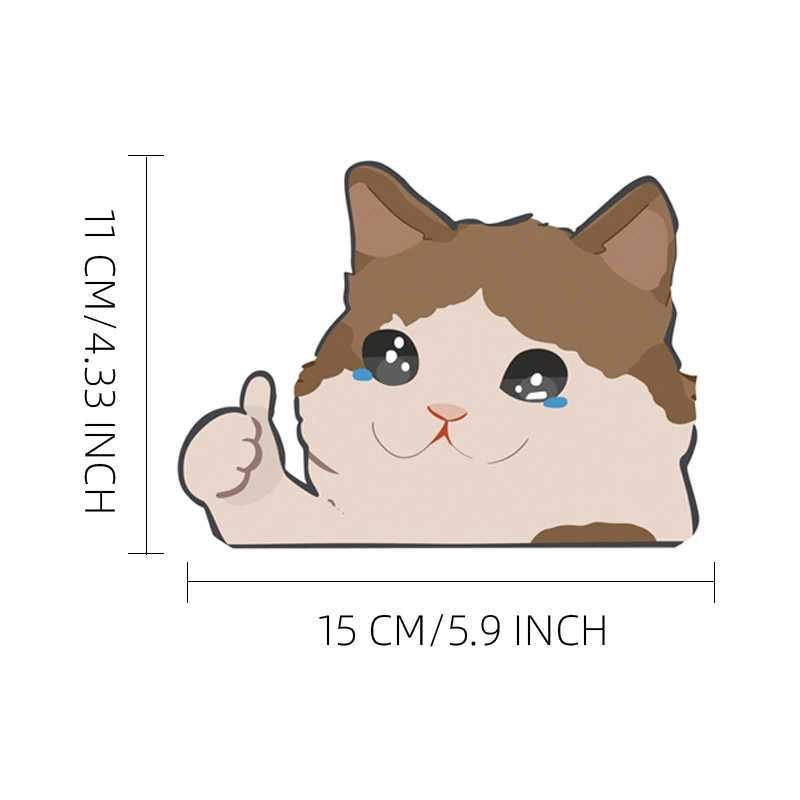 Cartoon Cat Car Personality Reflection Car Stickers Rear Window Cover Scratch Decorative Stickers Accessories H25430
