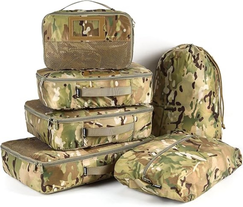 VOTAGOO Tactical Packing Cubes 6 Packs Lightweight Luggage Set Packing for Outdoor Organization Travel Accessories Bag Utility Travel Storage Bag