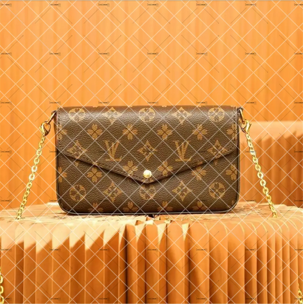 Designer Wallets Luxurys Tote Bags Women Crossbody Genuine Leather Purse Fashion Flower Lady 3 Multi FELICIE POCHETTE Chain Shoulder Bag ladies Handbag With Box 12A