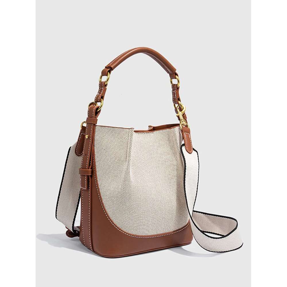 New Large Capacity Wide Strap Single Shoulder Tote Sling Bucket Bag