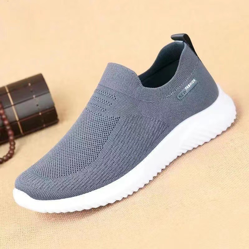 Spring Summer One Step Casual Flat Heel Men S Sock Mouth Flyknit Breathable Sports Shoes Ddmysaturn